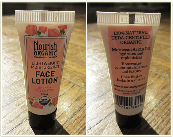Nourish Organic Lightweight Moisturizing Face Lotion Argan + Rosewater (0.5 oz for $6.47, full size is 1.7 oz for $21.99)