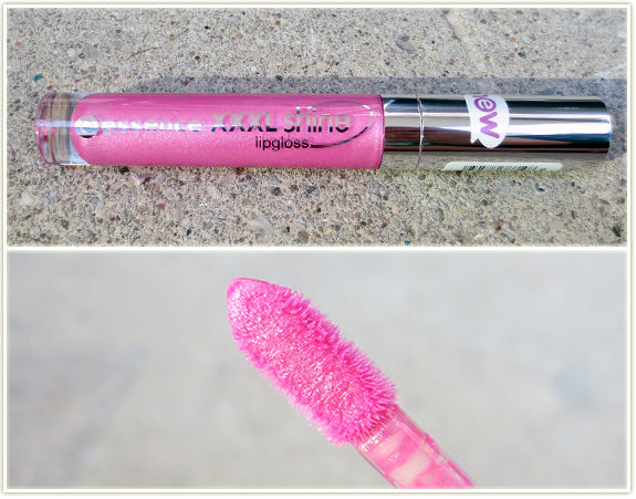 essence XXXL shine lipgloss in Frosted Pink
