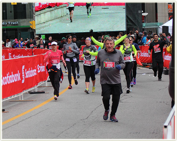 My dad's in the very front there! This is his second half marathon.