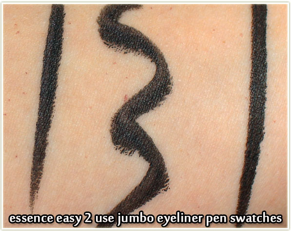 essence easy 2 use jumbo eyeliner pen - swatches