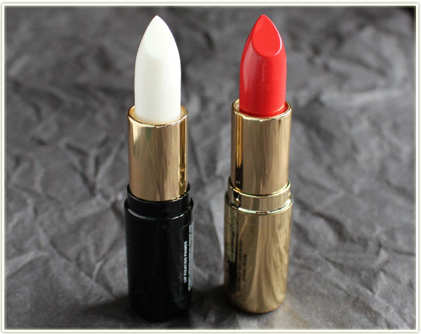 H&M Lip Fixation Primer and lipstick in Candy Apple