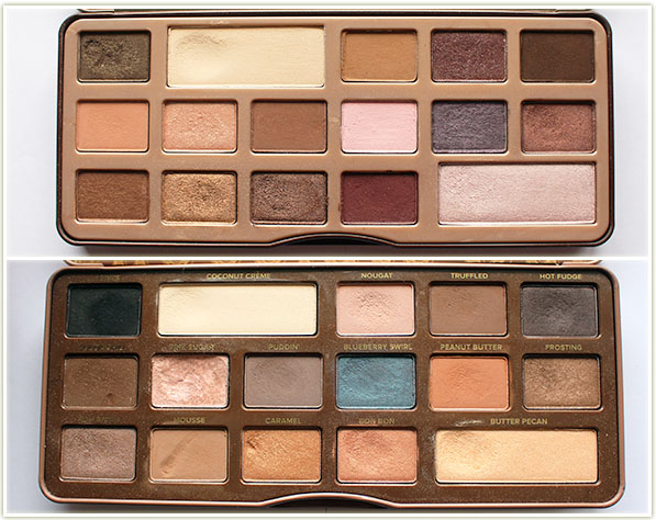 Too Faced Chocolate Bars (original on top, Semi-Sweet on the bottom)