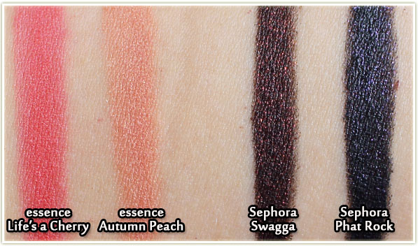 Blush & eye liner - swatches