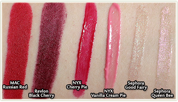 Lipstick & lipgloss - swatches