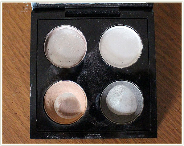 MAC eyeshadows in Club, Fade, Cork and Print (December 2015)