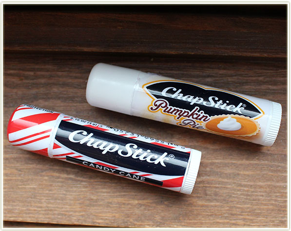 Chap Stick lip balm in Pumpkin Pie and Candy Cane (think I paid $3 USD for both)