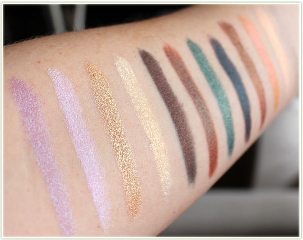 Makeup Geek Duochrome Eyeshadows - out of focus to show dimension