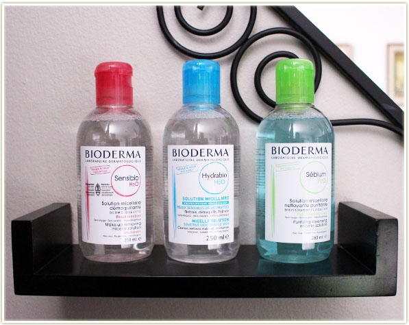 Bioderma's micelle solutions in Sensibio H2O, Hydrabio H2O and Sebium H2O