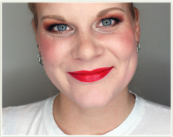 Wearing Maybelline Vivid Matte Liquid in Rebel Red