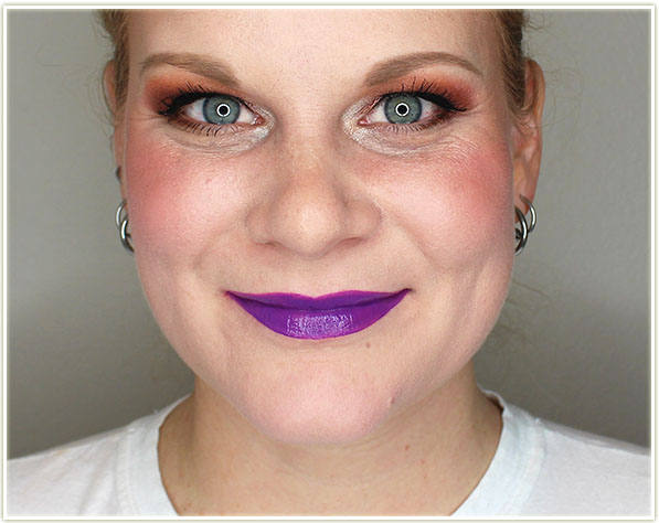 Wearing Maybelline Vivid Matte Liquid in Vivid Violet