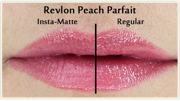 Smashbox Insta-Matte on Revlon Peach Parfait lip butter