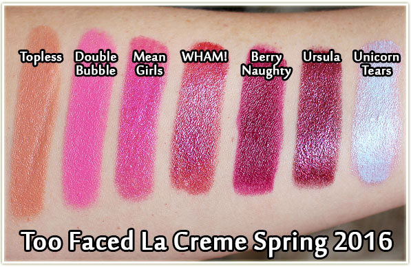 Too Faced La Creme Spring 2016 Additions