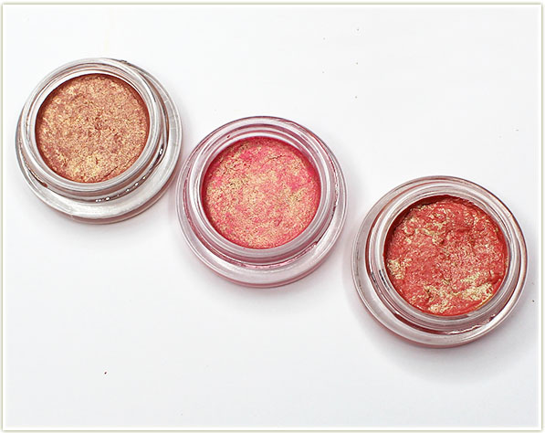 BECCA Beach Tint Shimmer Soufflés in Fig/Opal, Lychee/Opal and Guava/Moonstone