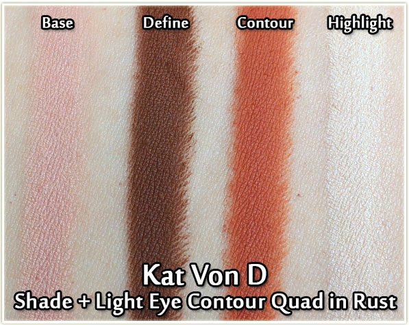 Kat Von D Shade + Light Quad in Rust - Swatches