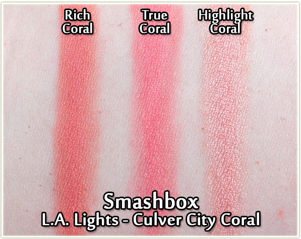Smashbox L.A. Lights in Culver City Coral - swatches