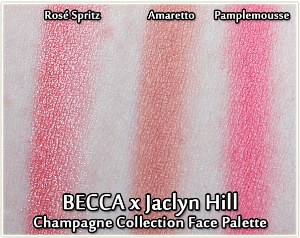 Rose Sprit, Amaretto and Pamplemousse - swatches