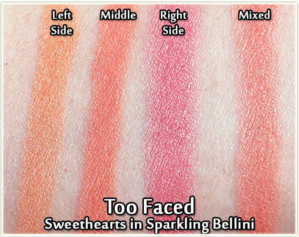 Too Faced Sweethearts Blush in Sparkling Bellini - swatches