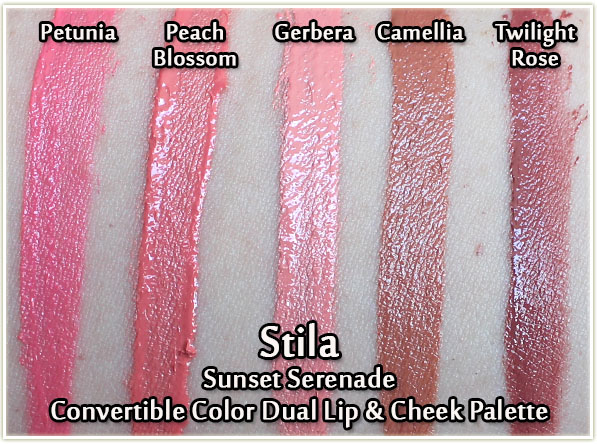 Stila Convertible Color Dual Lip & Cheek Palette in Sunset Serenade - swatches