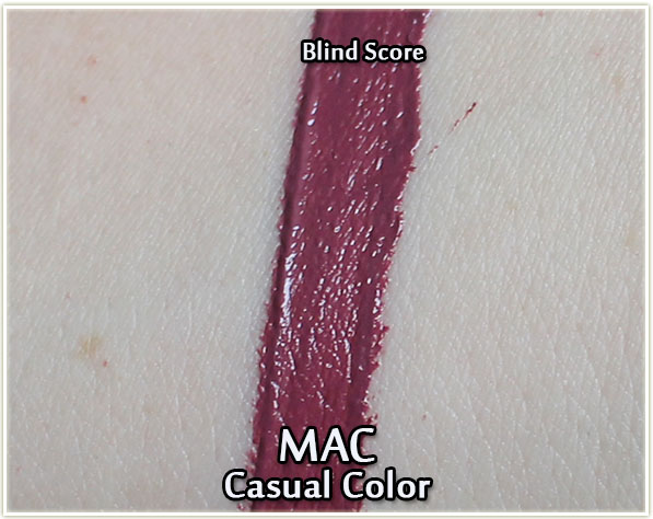 MAC Casual Color in Blind Score - swatched