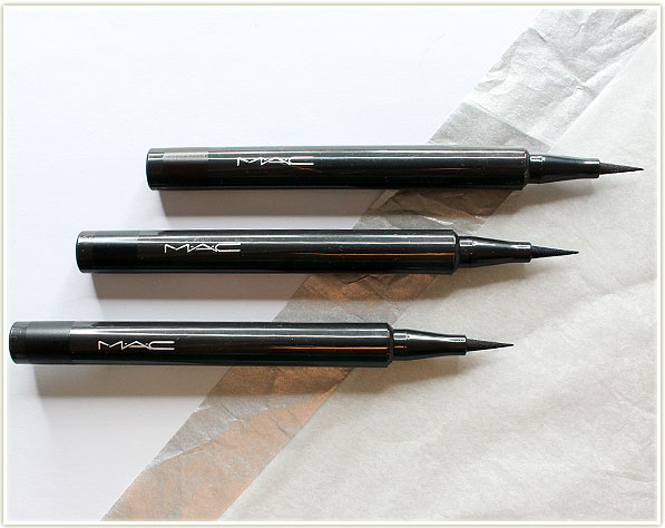 MAC Fluidline Pens in Vintage Brown, Indelibly Blue & Retro Black