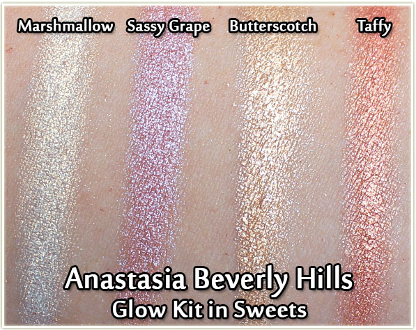 Anastasia Beverly Hills Glow Kit in Sweets - swatches