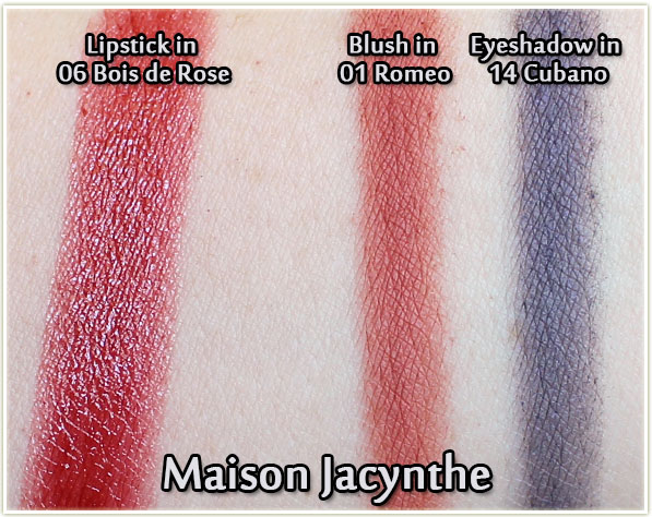 Maison Jacynthe swatches