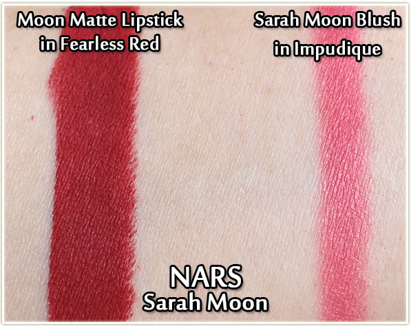 NARS Fearless Red and Impudique - swatches
