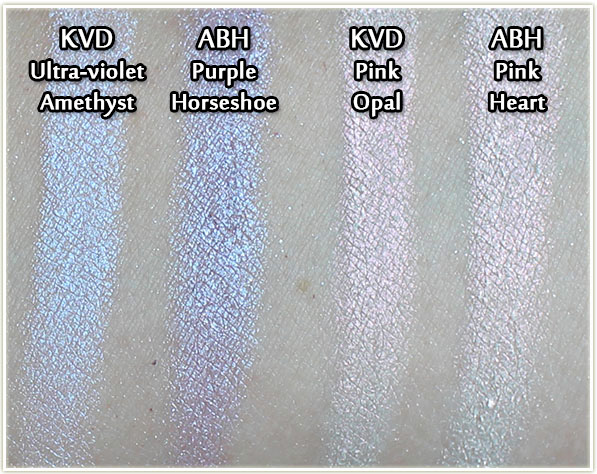 Kat Von D Alchemist Holographic Palette versus Anastasia Beverly Hills Moonchild Palette
