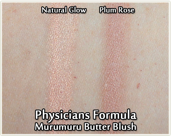 Physicians Formula Butter Blushes in Natural Glow and Plum Rose - swatches