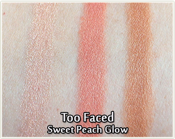 Too Faced Sweet Peach Glow palette - swatches