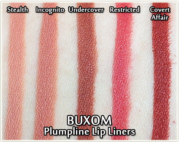 Buxom Plumpline Lip Liner Swatches