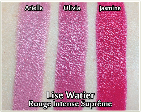 Lise Watier Rouge Intense Suprême Lipsticks - swatches