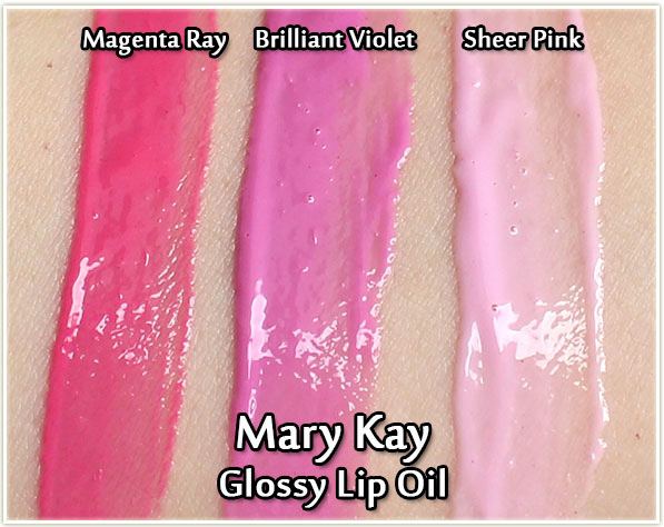 Mary Kay Spring 2017: Light, Reinvented - Glossy Lip Oils - swatches