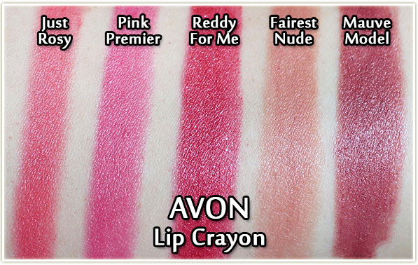 Avon True Color Lip Crayons - swatches