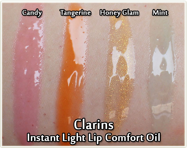 Clarins Instant Light Lip Comfort Oil - swatches