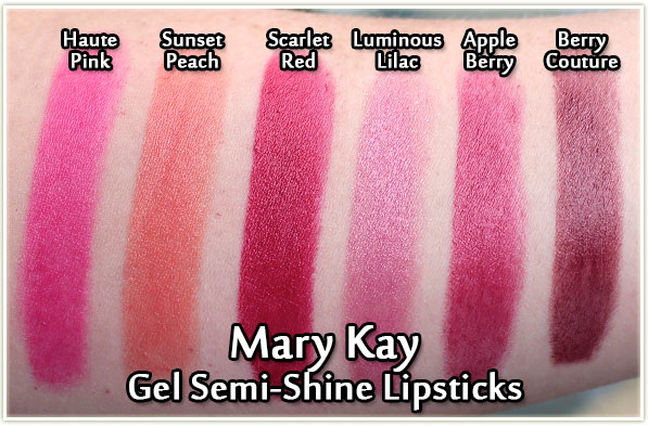 Gel Semi-Shine Lipstick Swatches - Group 2