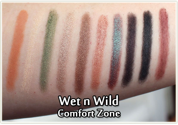 Wet n Wild - Comfort Zone - swatches