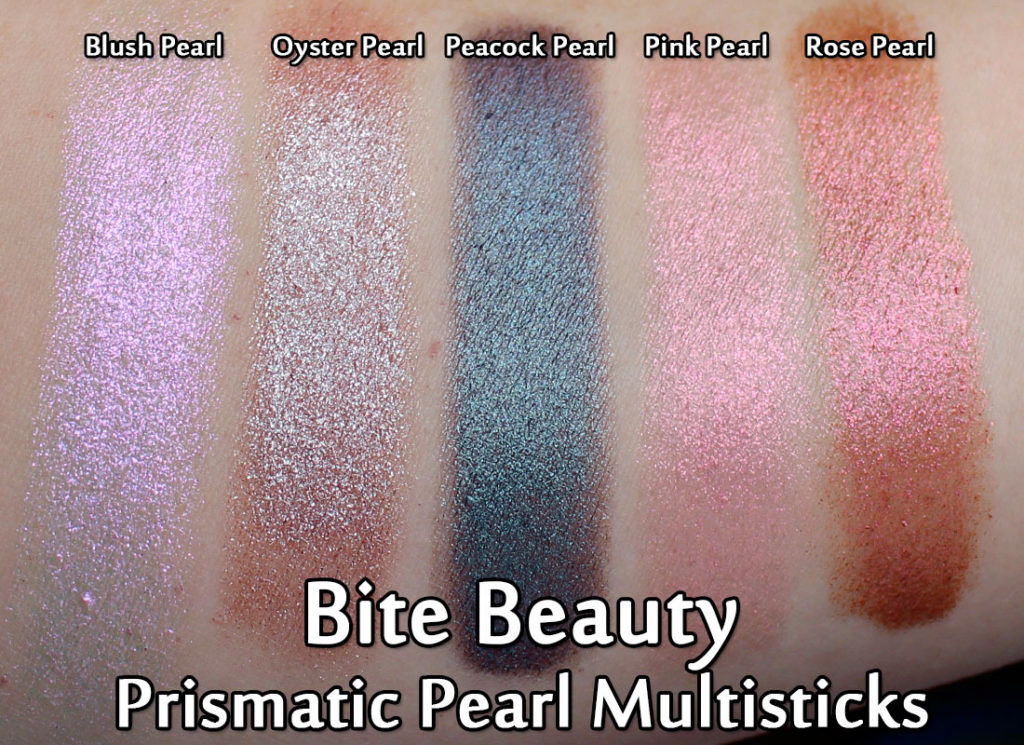 Bite Beauty Prismatic Pearl Multisticks - swatched