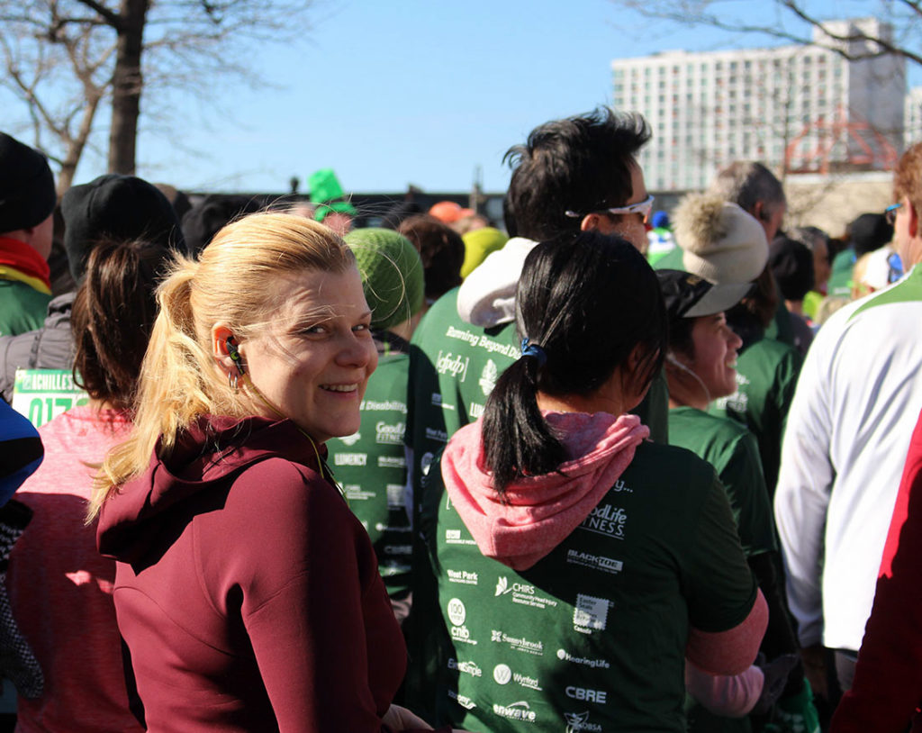 About to take off for the 2018 Achilles St. Patrick's Day 5K!