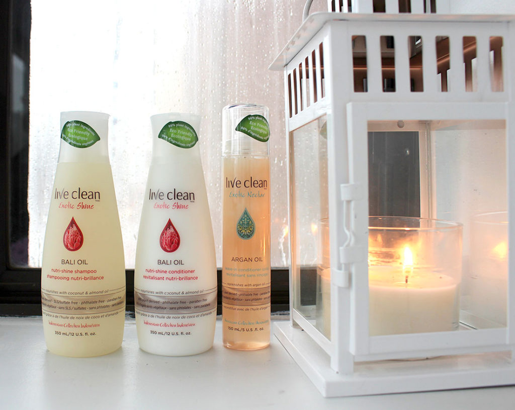 Bali Oil Nutri-Shine Shampoo & Conditioner and Exotic Nectar Argan Oil Leave-In Conditioner Spray