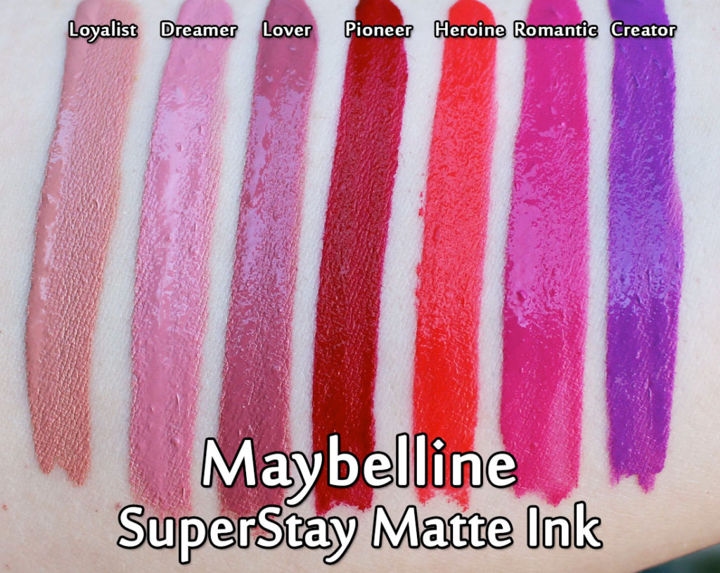 Maybelline Superstay Matte Inks - Swatched