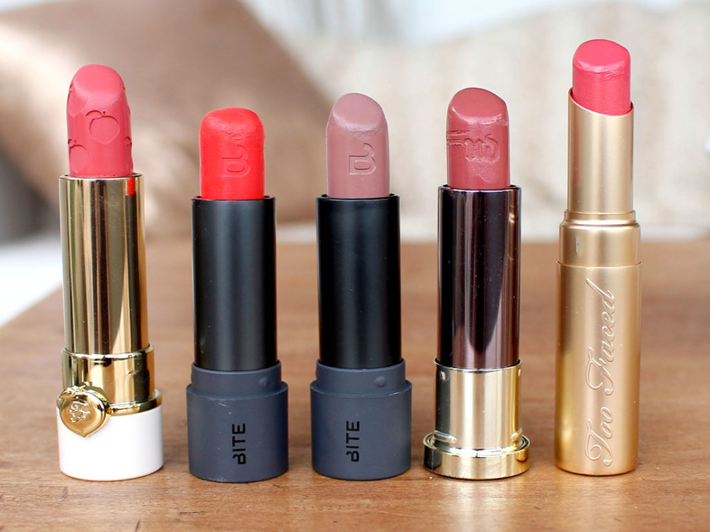 The five lipsticks in my bag