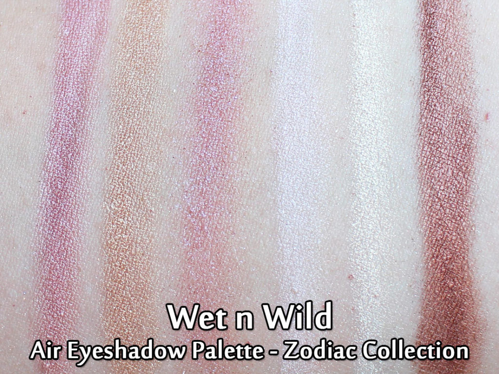 Wet n Wild Zodiac Collection - Air Eyeshadow Palette - swatched