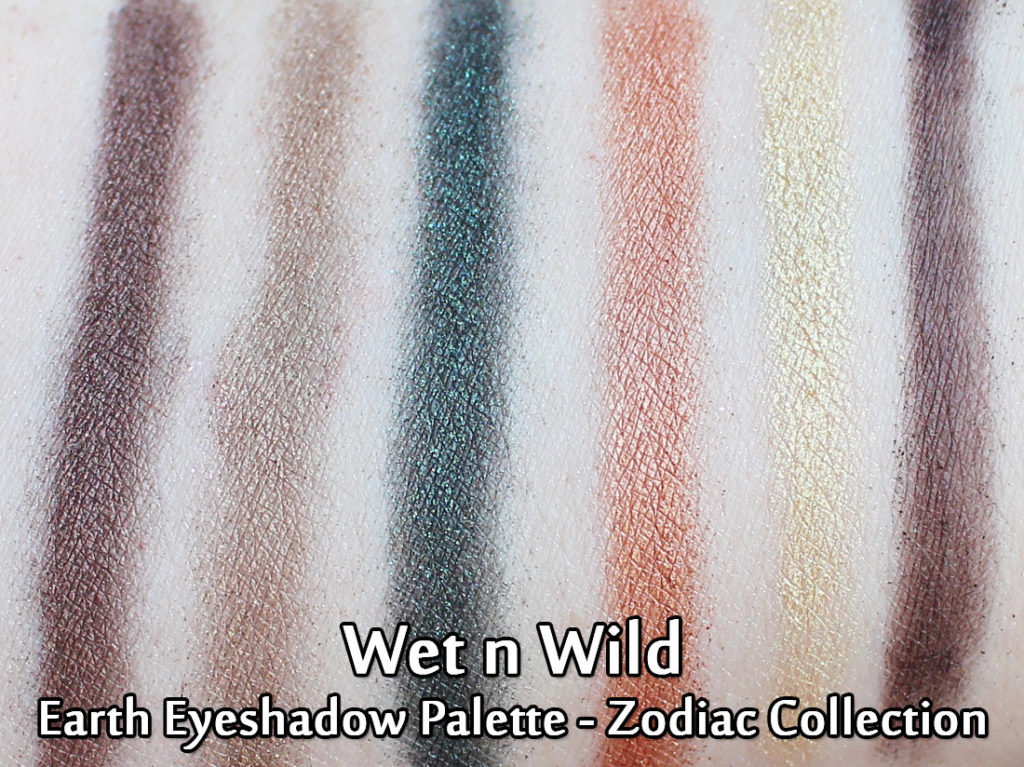 Wet n Wild Zodiac Collection - Earth Eyeshadow Palette - swatched
