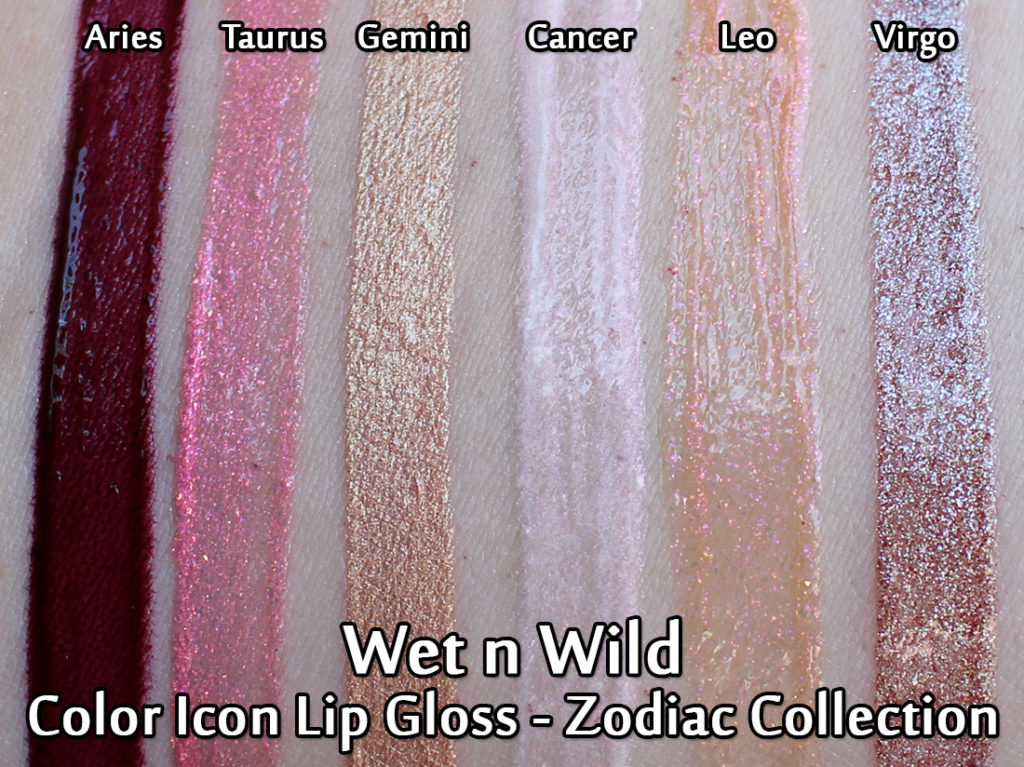 Wet n Wild Zodiac Collection - Lip Gloss - swatched