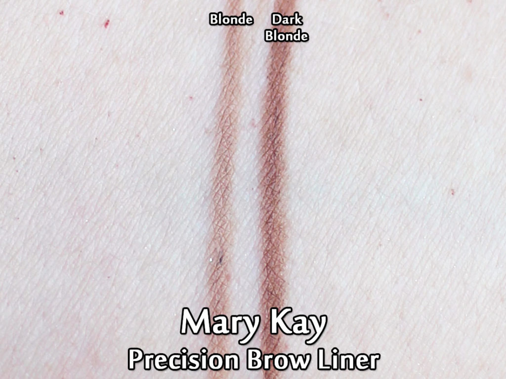 Mary Kay Precision Brow liners in Blonde and Dark Blonde - swatches