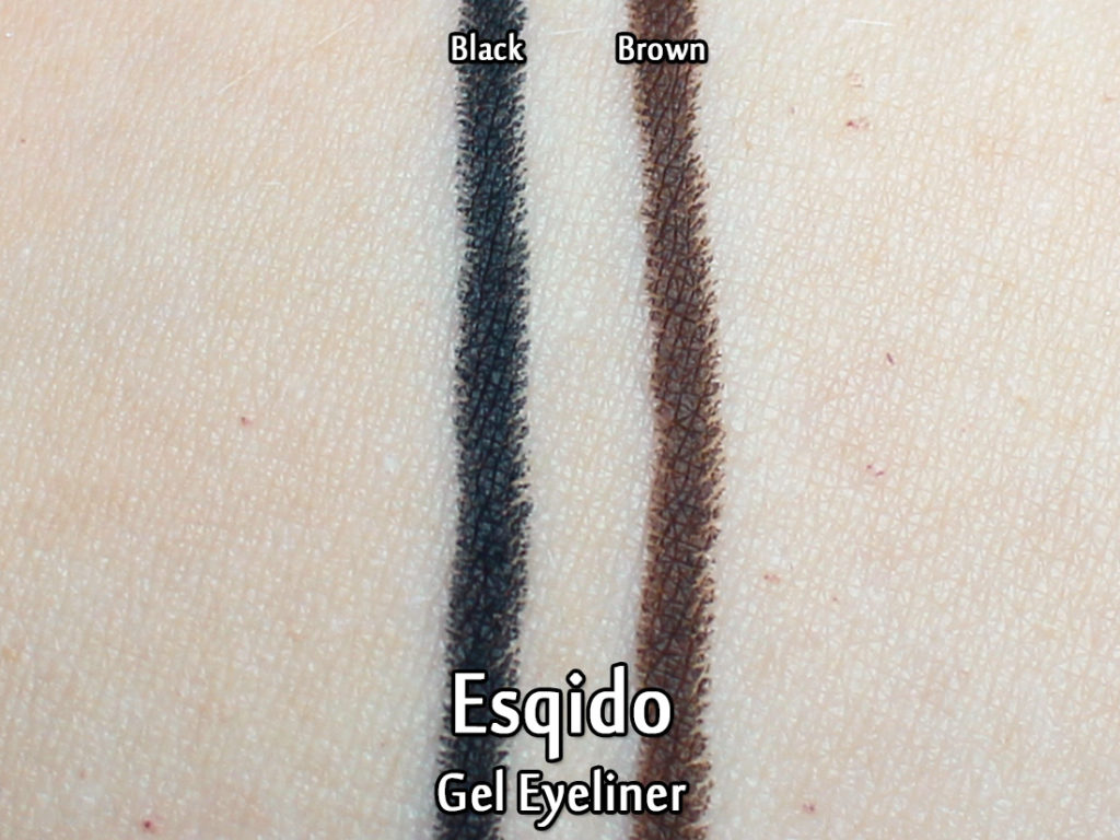 Esqido Gel Eyeliners - swatched