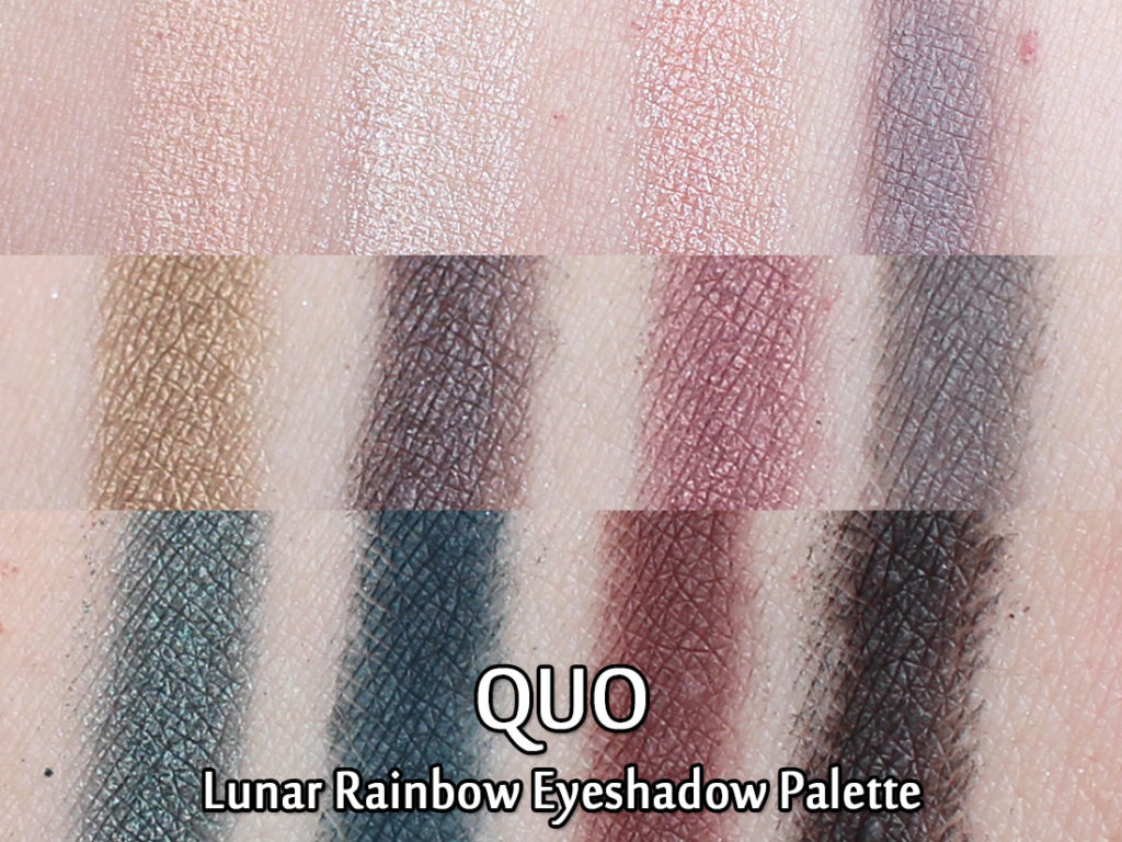 QUO Fall 2018 Collection - Eyeshadow Palette in Lunar Rainbow - swatched
