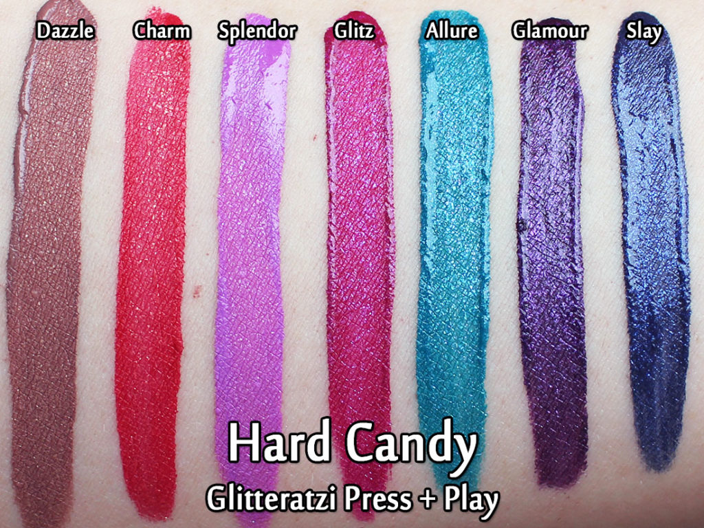 Hard Candy Glitteratzi Press + Play - Swatches