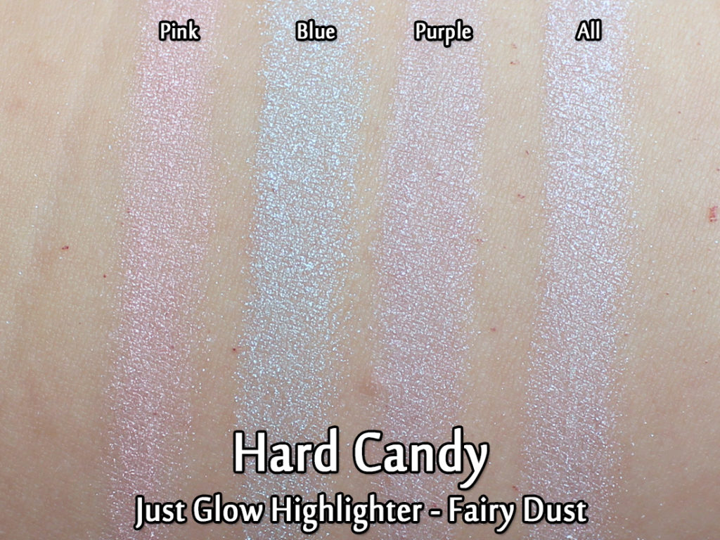 Hard Candy Just Glow Highlighter in Fairy Dust - swatches